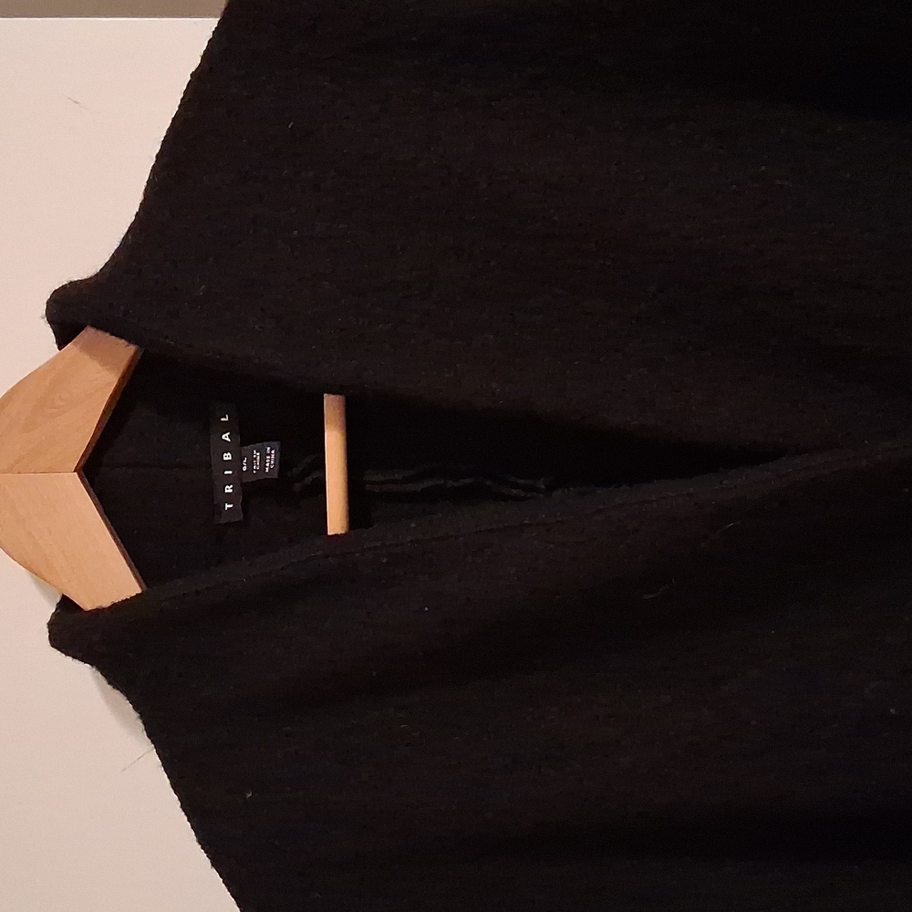 Tribal Boiled Wool Blend Light Jacket